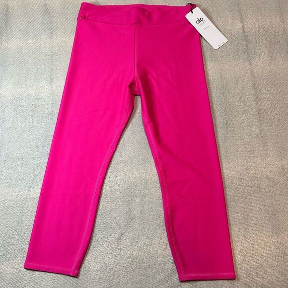 ALO Yoga Leggings Size Large NWT Airlift High Waist Conceal Zip Pink - Picture 8 of 10